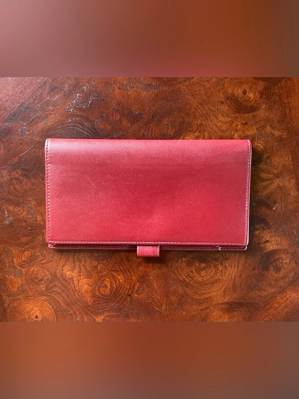 Coach Burgundy Leather Wallet Vintage with Matching Checkbook Cover